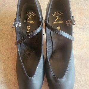 Capezio Black Heeled tap shoes with Strap